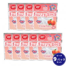 【キシリトール100％キャンディー タブレット】Fuzzy Rock（ファジーロック） ピーチ味【9パックセット】