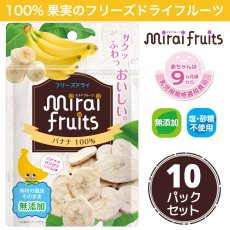 ★フリーズドライ フルーツ [バナナ]  10パック セット mirai fruits(ミライフルーツ) 