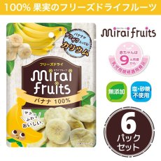 フリーズドライ フルーツ [バナナ]  6パック セット mirai fruits(ミライフルーツ) 