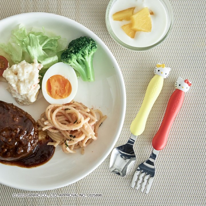 ★最短発送★日本製 子供 フォーク スプーン セット エジソンママ カトラリー キッチン 食器 食事 ベビー キッズ 子供用 赤ちゃん エジソン  キティ ミミィ サンリオ