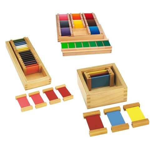 モンテッソーリ教具『色板』第1、2、3の箱セット