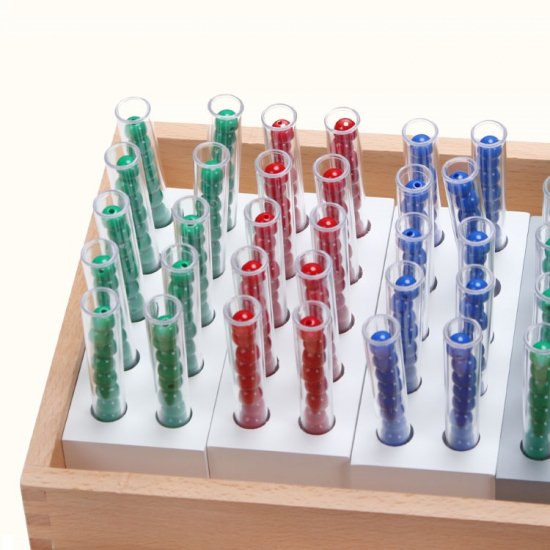 モンテッソーリ教具 試験管ビーズのわり算 LCM91 - 知育玩具