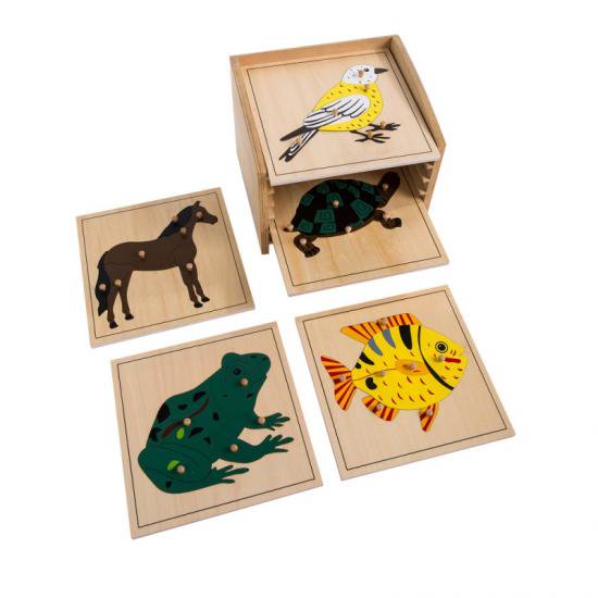 モンテッソーリ 動物・生物パズル ♪5個セット♪ Montessori Animal