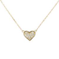 Border Heart Pave Necklace