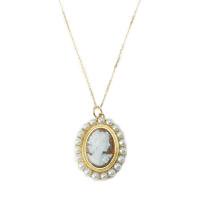 19th Pearl Cameo Necklace	