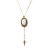 Angel Cameo Rosary Necklace