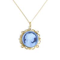 Unique Blue Agate Necklace