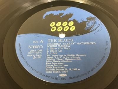 松本 英彦・増田一郎/ The Blues/ Next Wave/ 25PJ-1009/ stereo