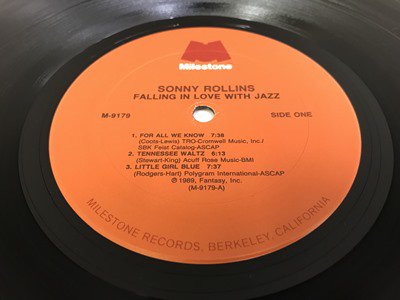 Rollins Sonny/ Falling Love With Jazz/ Milestone/ M-9179/ stereo - 横浜 桜木町  中古ジャズ＆ボーカルレコード専門店 ベイサイド ジャズレコード