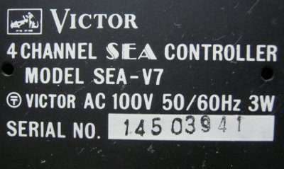 販売当時価格54000円ビクター4Channel SEA Controller SEA-V7動作品