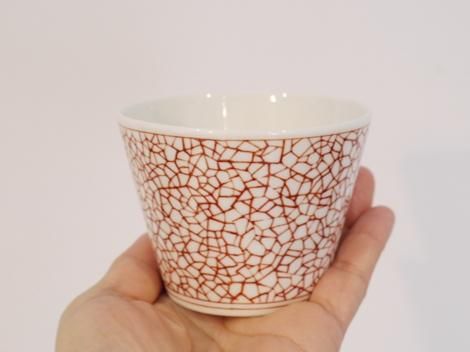 そば猪口色絵 エキゾチックショートヘア【専用箱入り】