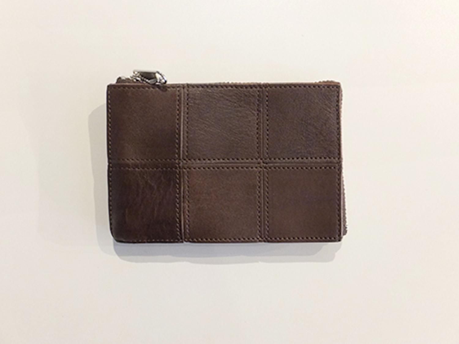 YES CRAFTS/スクエアカードケース（ブラウン）