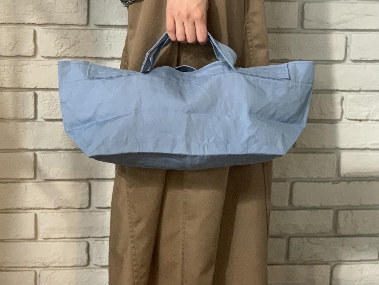 garotaの麻トートバック（M）水色
