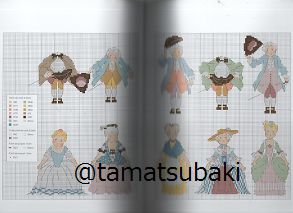 フランスの歌絵本のクロスステッチ図案集 Les petites filles modeles