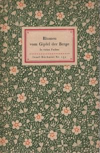 インゼル文庫131番 Blumen Vom Gipfel Der Berge 旅する本屋 古書玉椿 北欧など海外の手芸本 絵本 フォークロア雑貨