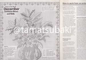 12ヶ月の花 クロスステッチ図案集 burda Flower of the Month