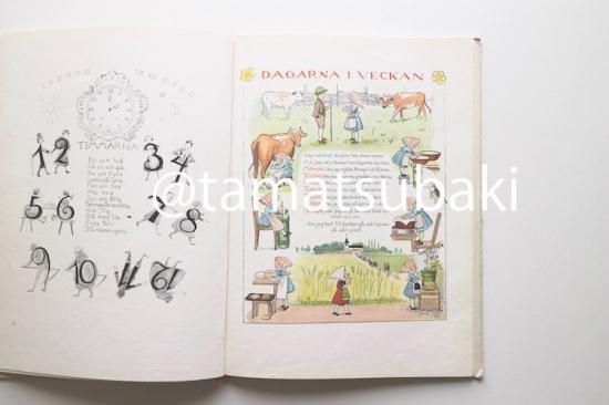 RY142 洋書古書 北欧ヴィンテージ エルサ・ベスコフ 1年の物語 Elsa Beskow エルサ・ベスコフ - elama books
