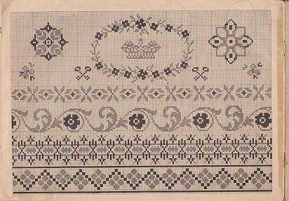 北欧　スウェーデン　クロスステッチ　フォークロア　刺繍　ハンドメイド　ビンテージ