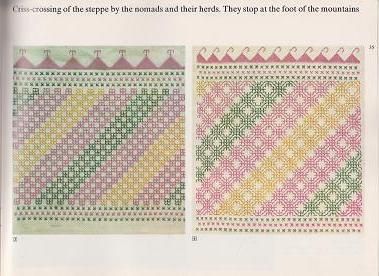 DMCの世界の刺繍図案集 色鮮やかな中央アジアのパターン central asian