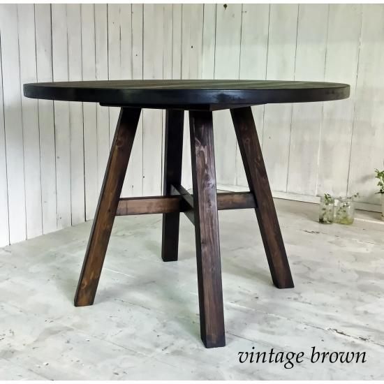 無垢材 円ダイニングテーブル 円テーブル ショップ什器 直径100cm DT