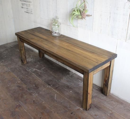 m_furnitureshop【mg】ベンチ 無垢材 ヴィンテージ