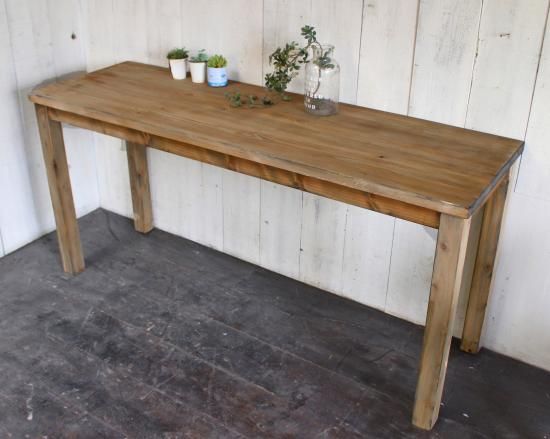 アンティーク風 無垢材アトリエデスク DK-024 長机 細長デスク 長い