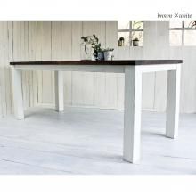 ダイニングテーブル 無垢材 フレンチカントリースタイル 溝入 デスク