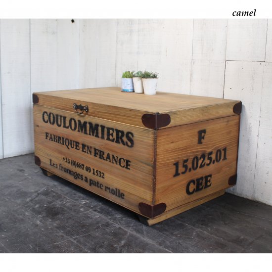 アンティーク風無垢材 木製BOX 木箱・コンテナボックス 輸入木箱