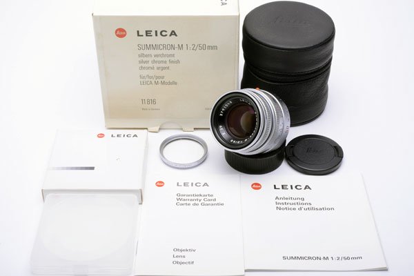 LEICA ライカ Summicronズミクロン 50mmF2 第4世代 シルバークローム+