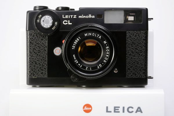 カメラ 防犯カメラ Leitz minolta ライツミノルタ CL + ROKKOR ロッコール 40mm F2 SET 革 