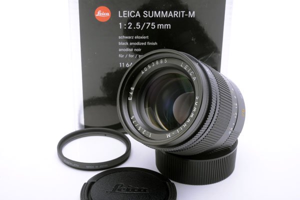 Leica Summarit-M 75mm f/2.5 6bit フード付ライカ-