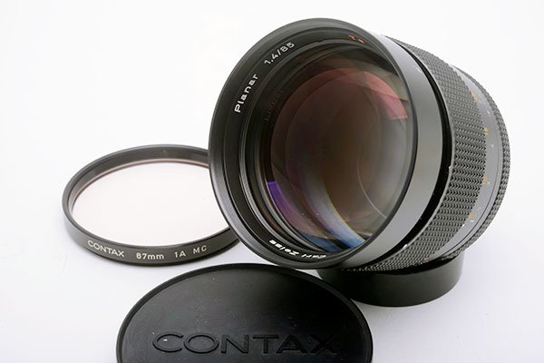 Carl Zeiss Exc Contax Carl Zeiss Planar 85mm F/1.4 T AEG CY Mount Lens JAPAN #TA387 