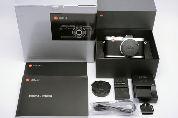 LEICA ライカ X2 シルバー 元箱、付属品一式- ライカ