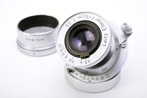 LEICA ライカ Elmar ブルーコーテッド赤エルマー 50mmF3.5 L + 純正