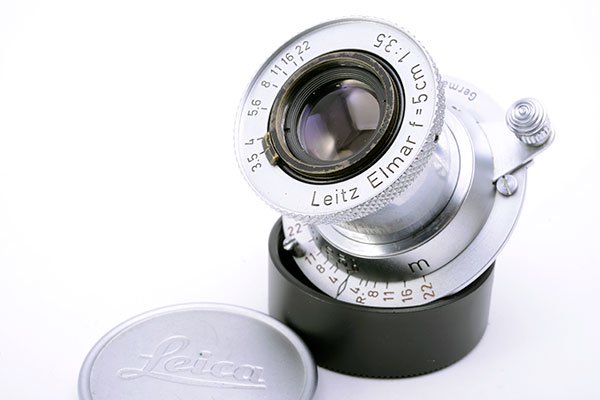カメラ レンズ(単焦点) LEICA ライカ Elmar ブルーコーテッド赤エルマー 50mmF3.5 L ダイヤ 