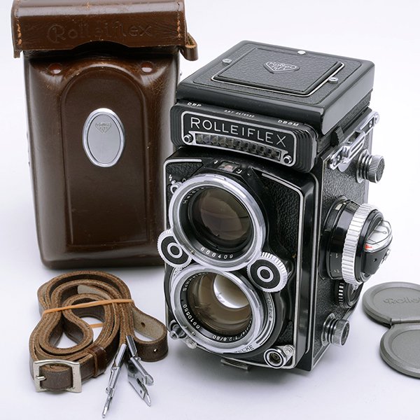 Rolleiflex ローライフレックス 2 8f Xenotar クセノタール 80mmf2 8 革ケース 革ストラップ ライカ ハッセルブラッド 海外製中古カメラ通販 Stereo Camera ステレオカメラ