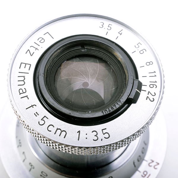 室内搬入設置無料 【銘玉】Leica: Elmar 50mm/f3.5 赤エルマー