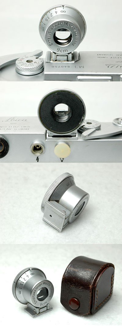 Leica ライカ 90mm ビューファインダー 革ケース付 - ライカ 