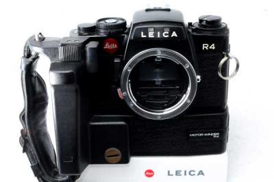 LEICA ライカ 一眼レフ R4 ブラック モーターワインダ・グリップ付