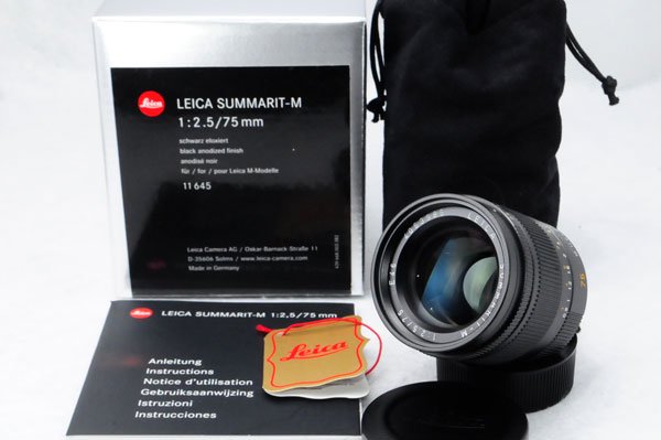 LEICA ライカ Summarit ズマリット 75mmF2.5 第1世代 元箱、ポーチ、取 ...