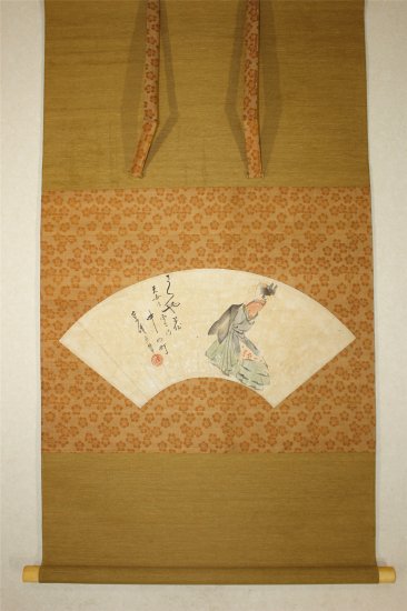 山東京伝 扇面花魁画賛 - 古美術 山本美術