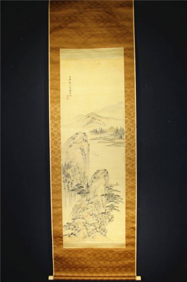 野呂介石 淡着色山水図 - 古美術 山本美術