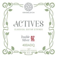QZ ミディアムハイ Knobloch ACTIVES Double Silver Q.Z.(Nylon)  Medium High Tension（ノブロック Q.Z.ナイロン/クラシックギター）