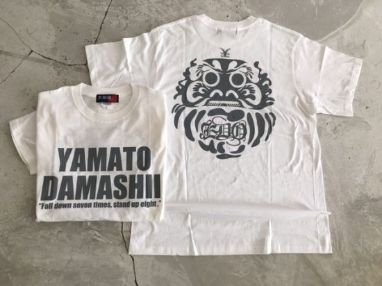 #909 Daruma達磨Tシャツ（白） - ピュアブレッドグッズ