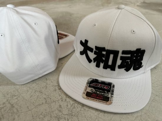 #2515 大和魂 Yamatodamashii オリジナルキャップ(White/black） - ピュアブレッドグッズ