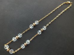 Clear+Gold Necklace
