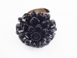 Black Flower Ring
