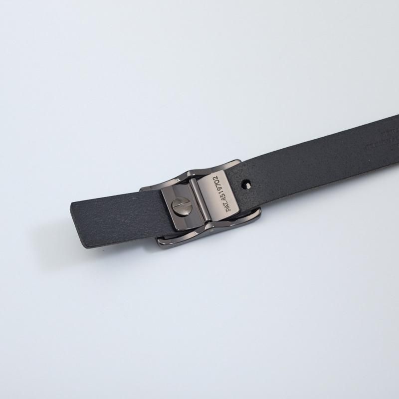 レディースフリコ 25㎜幅 一枚革ベルト ブラックバックル