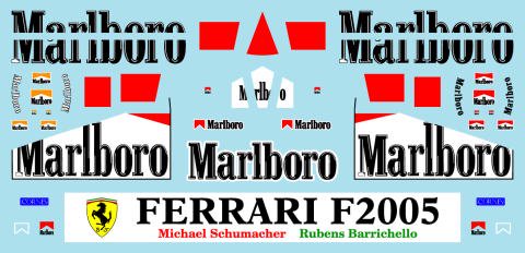 1/18フェラーリF2005用マルボロデカール - ミュージアムコレクション ...