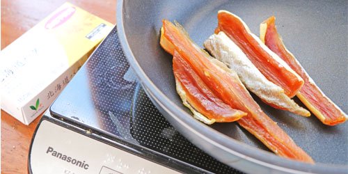 鮭とばの食べ方　ハラスバター焼き画像